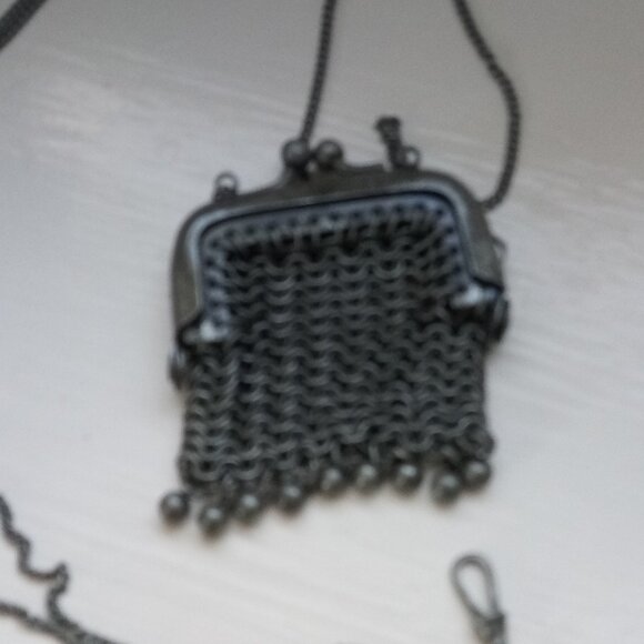 ALL SAINTS SPITALFIELDS RARE NECKLACE PURSE CHAIN MAIL  LONG - Picture 2 of 7